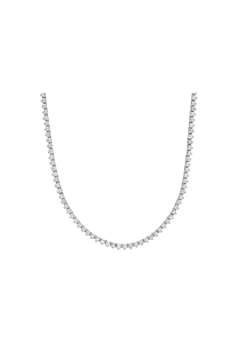 a necklace with diamonds on it