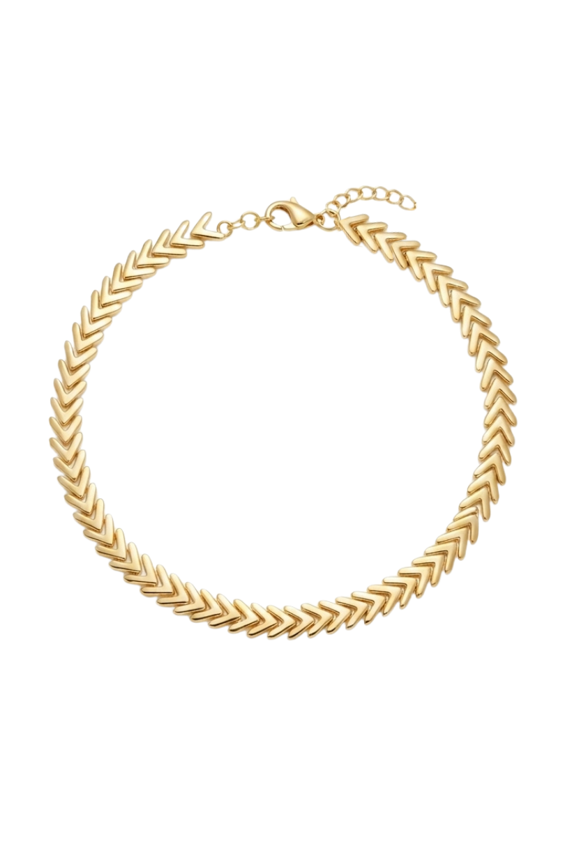 a gold bracelet with a chain
