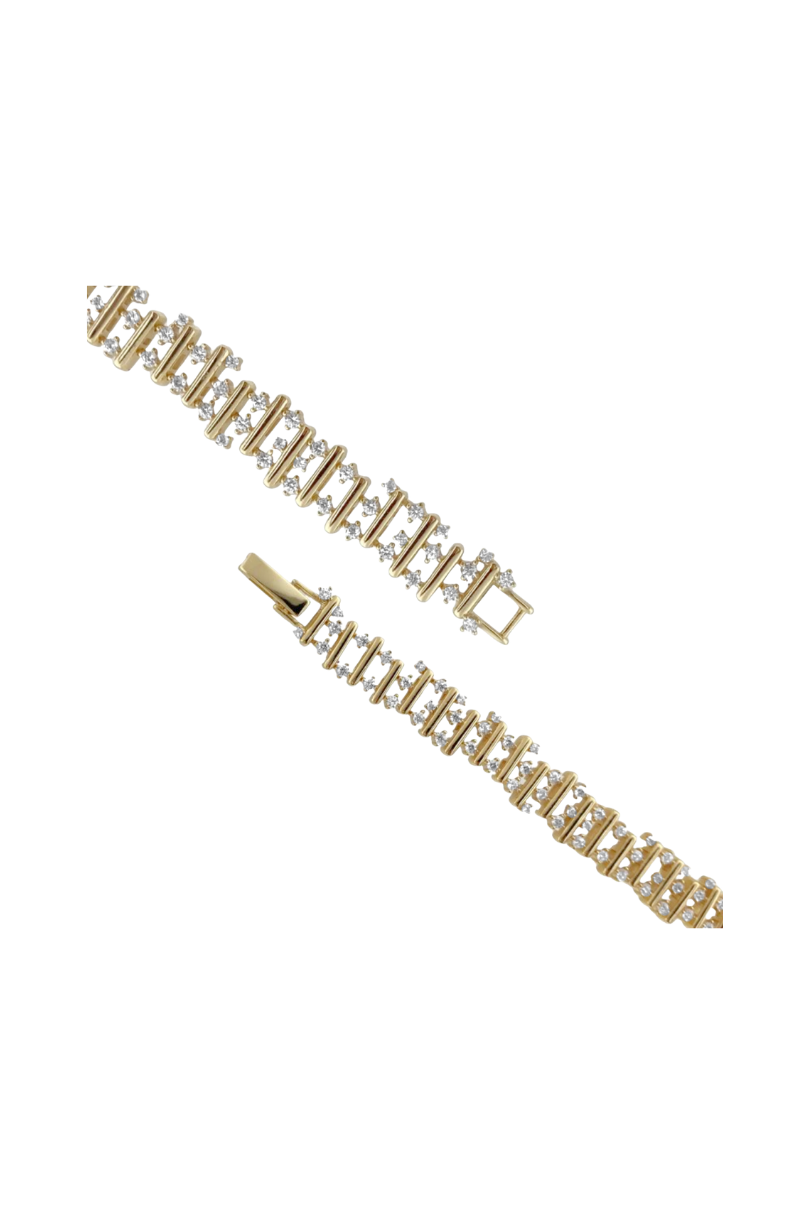 a gold and diamond bracelet