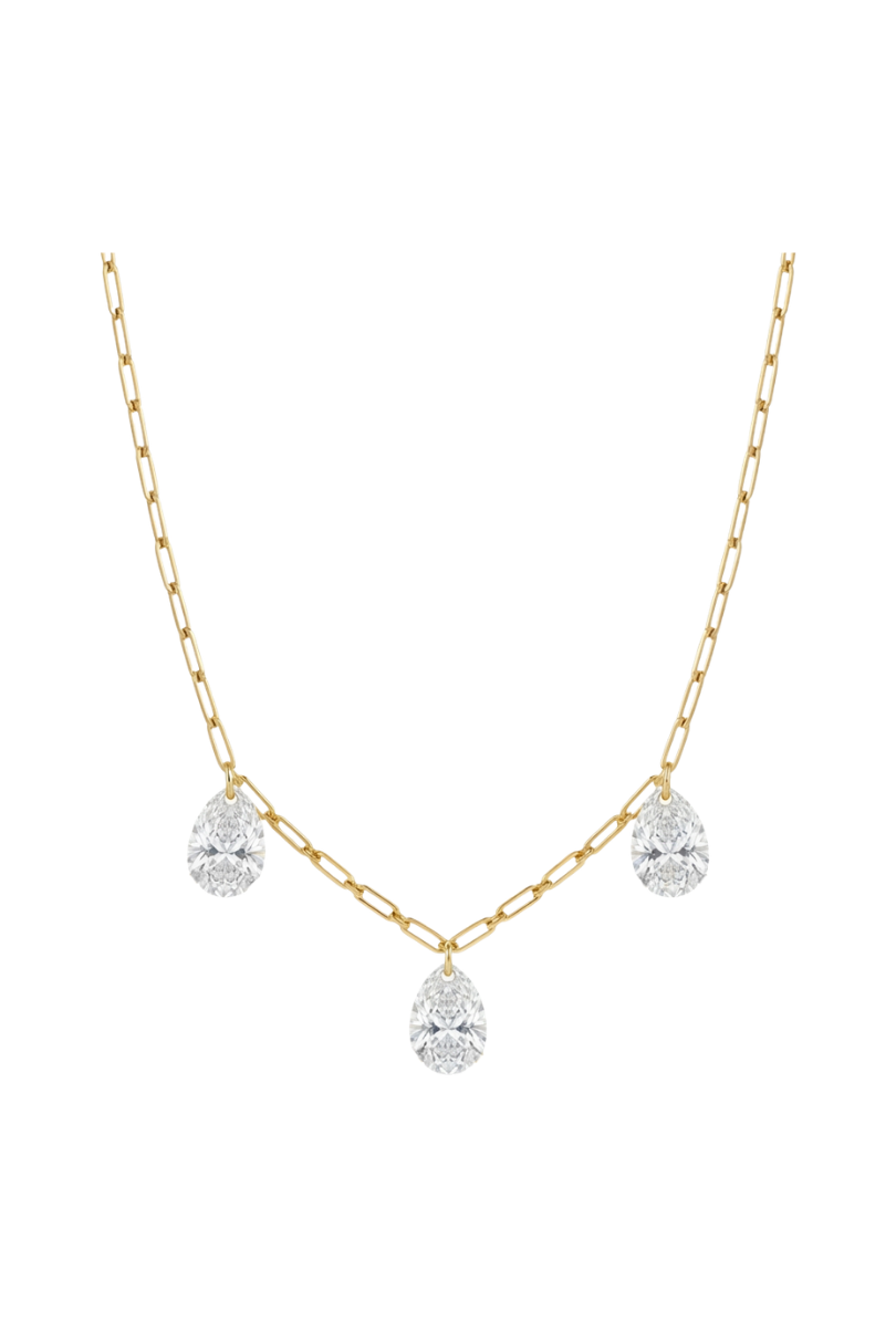 a necklace with diamonds on it